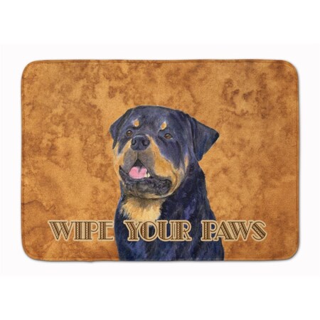 Carolines Treasures Rottweiler Wipe Your Paws Machine Washable Memory Foam Mat SS4880RUG